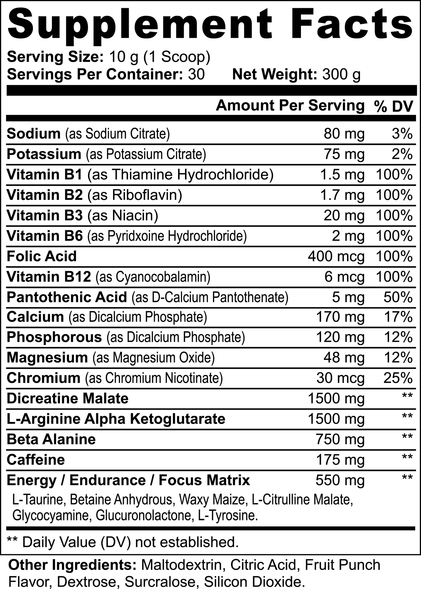 Nitric Shock Pre workout