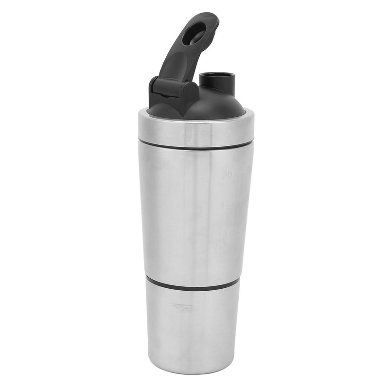 Portable Stainless Steel Double Section Shaker Bottle