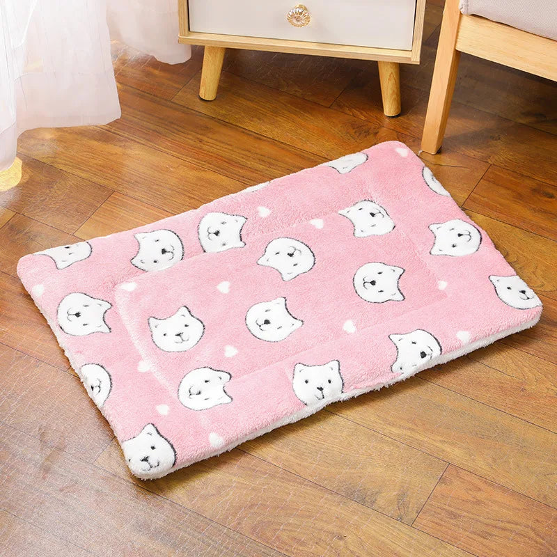 Pet Dog Bed All Season Warm Thick Sleeping Cat Nest Cushion Soft Pet Dog Sofa Mat Elastic Cat Bed for Medium Dog Accessories