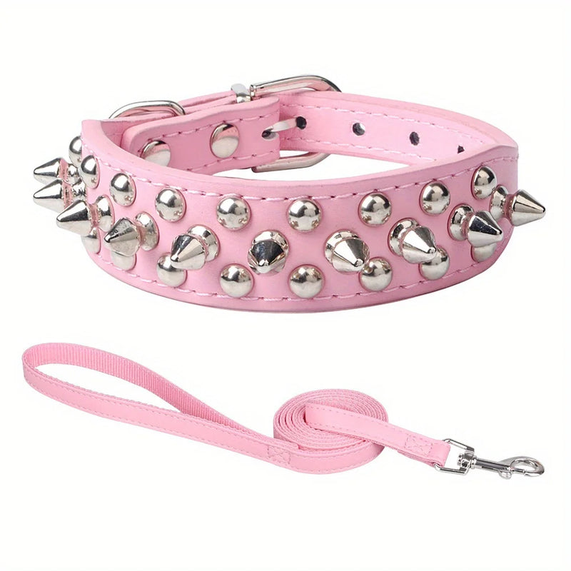 Dog Collar Leather Stylish and Durable Leash Medium Harness Dogs Backpack Collars Harnesses Wears Necklaces