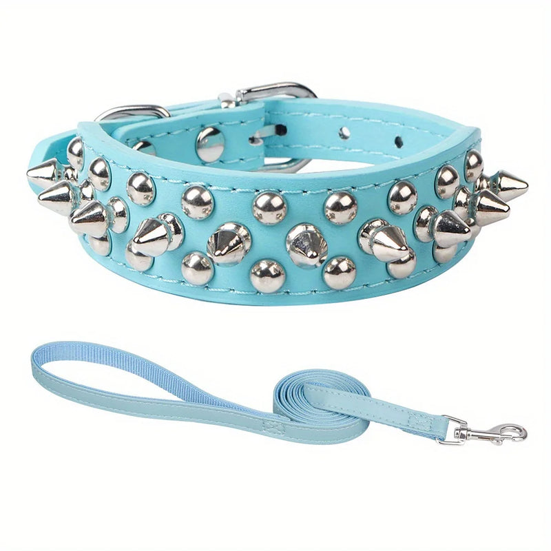 Dog Collar Leather Stylish and Durable Leash Medium Harness Dogs Backpack Collars Harnesses Wears Necklaces