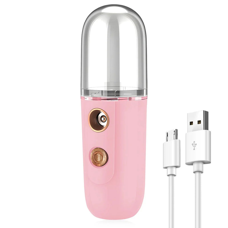 Mini Facial Steamer Nano Spray Moisturizing Vaporizer Face Mist Cold Spray Machine Humidifier Portable Beauty Humidificador