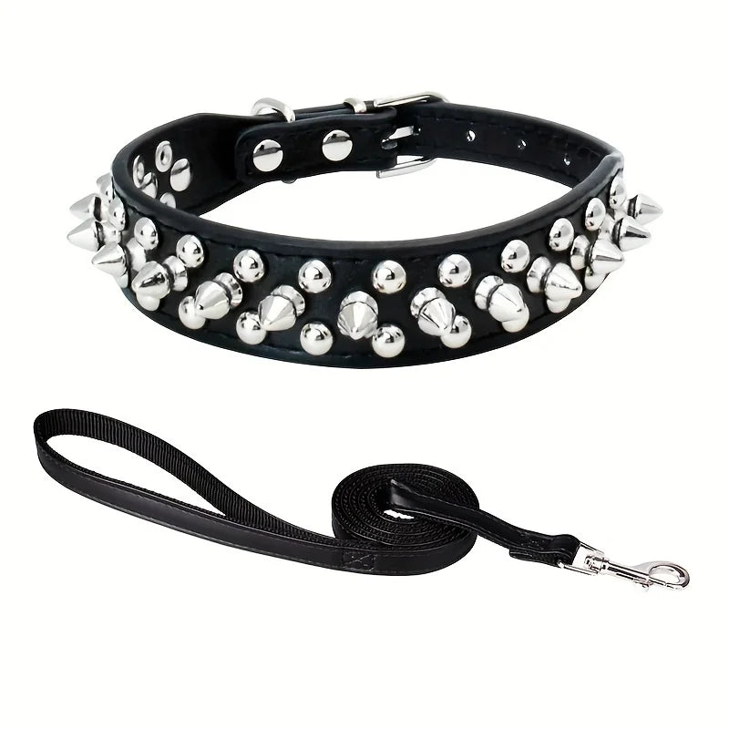 Dog Collar Leather Stylish and Durable Leash Medium Harness Dogs Backpack Collars Harnesses Wears Necklaces