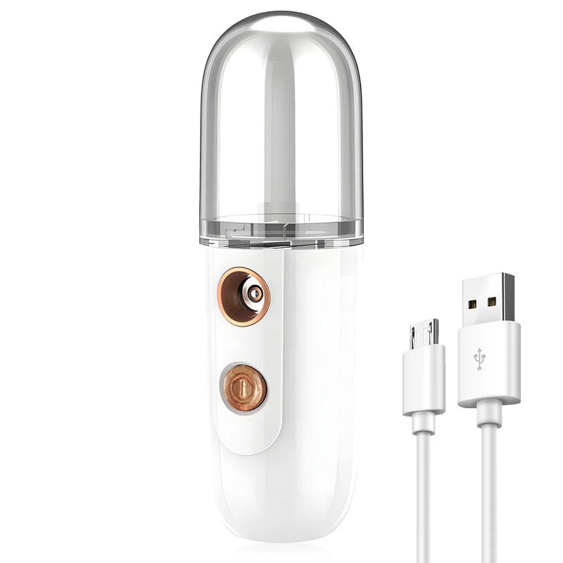 Mini Facial Steamer Nano Spray Moisturizing Vaporizer Face Mist Cold Spray Machine Humidifier Portable Beauty Humidificador