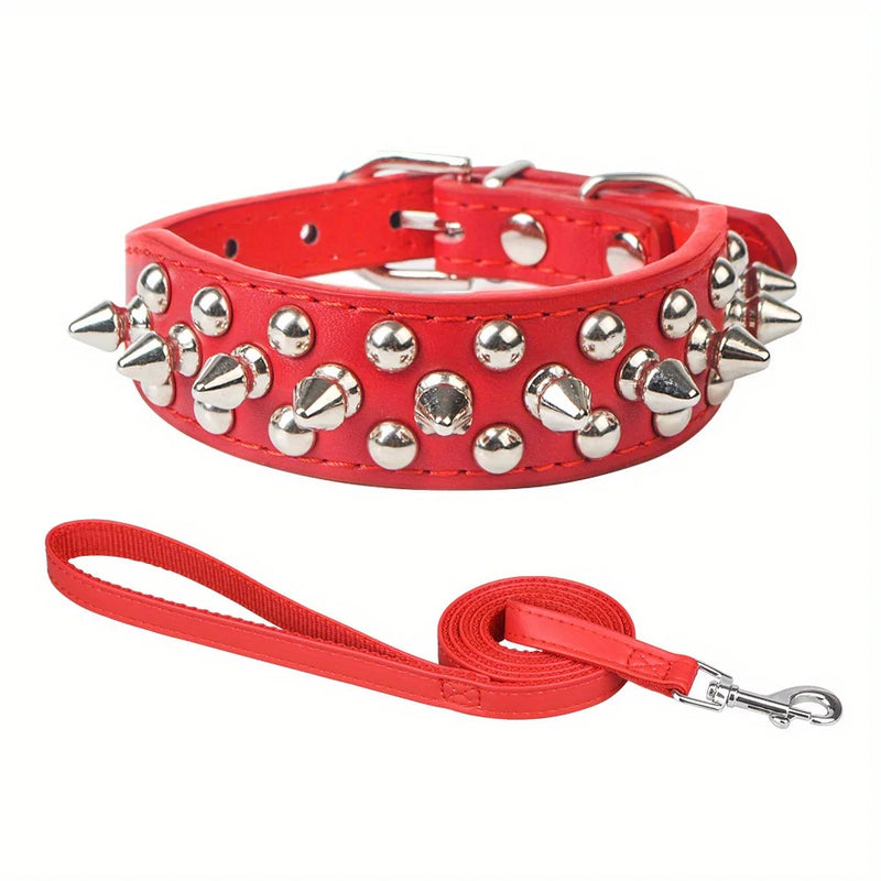 Dog Collar Leather Stylish and Durable Leash Medium Harness Dogs Backpack Collars Harnesses Wears Necklaces