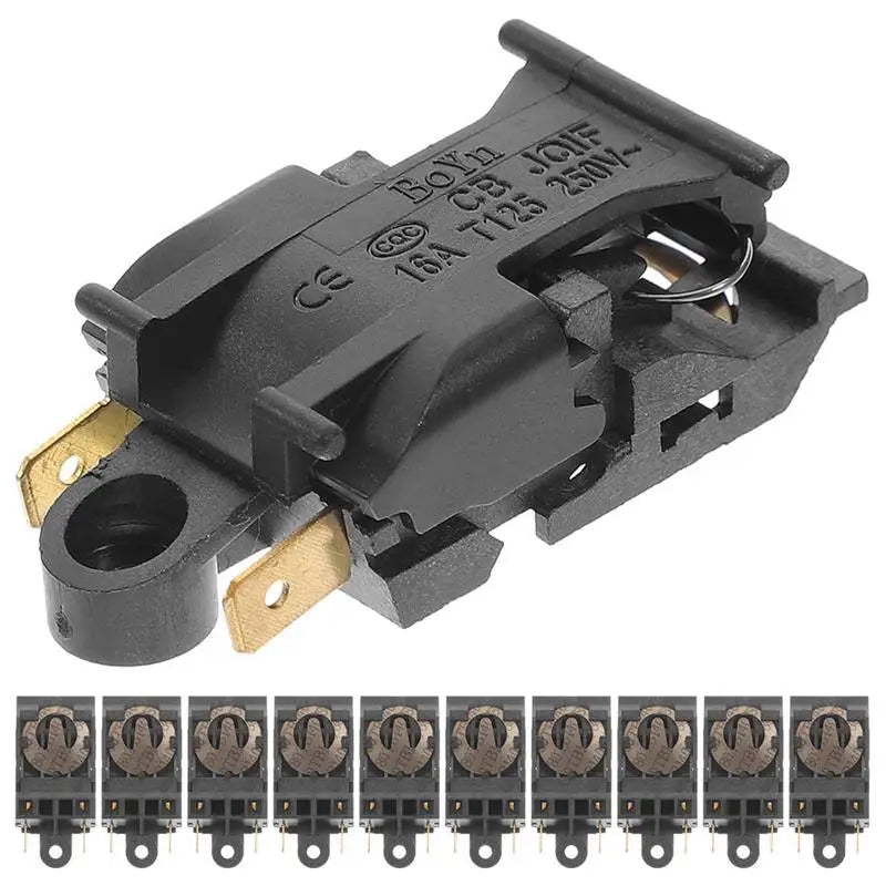 20 Pcs Electric Kettle Switch Thermostat Metal Temperature Button Type Thermal Control Copper for Coffee Makers Limit Oven