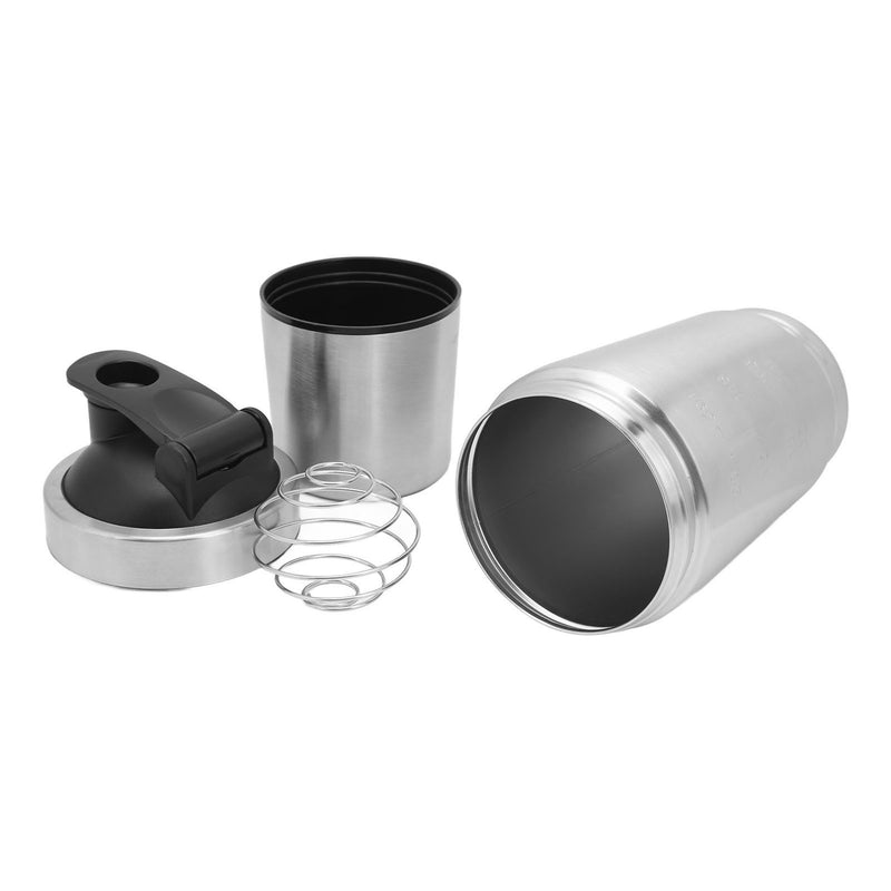 Portable Stainless Steel Double Section Shaker Bottle