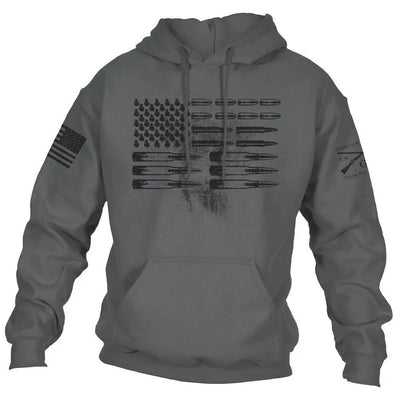 Men's American Flag/Bullet Hooded Sweatshirt